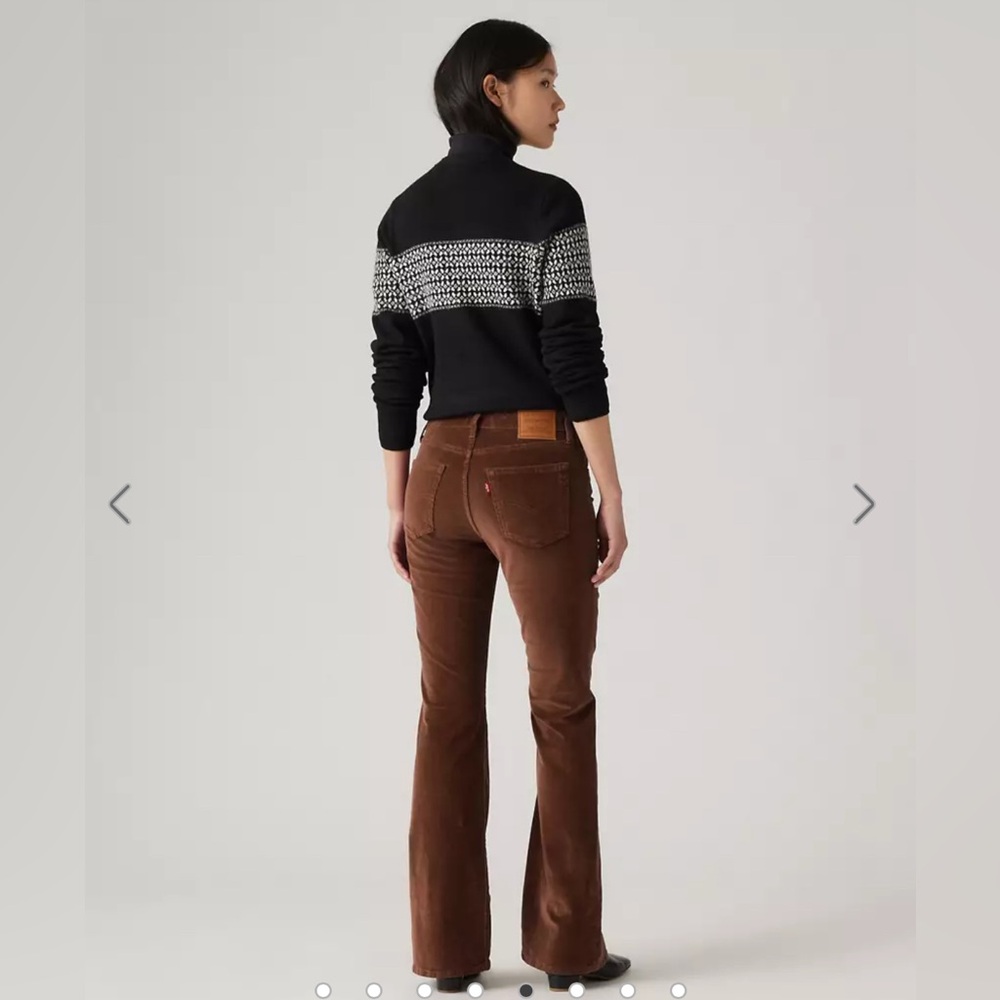 726 High-Rise Flare Corduroy Pants, NWT, Brown, 28x32